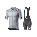 2021 Maillot Cyclisme Castelli Gris Blanc Manches Courtes et Cuissard (5)